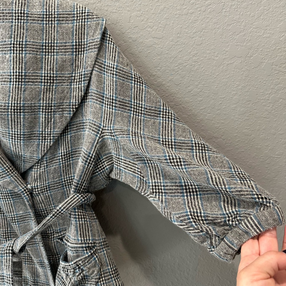 Marc Jacobs Plaid Wool Blend Belted Jacket Sz M - Picture 6 of 13
